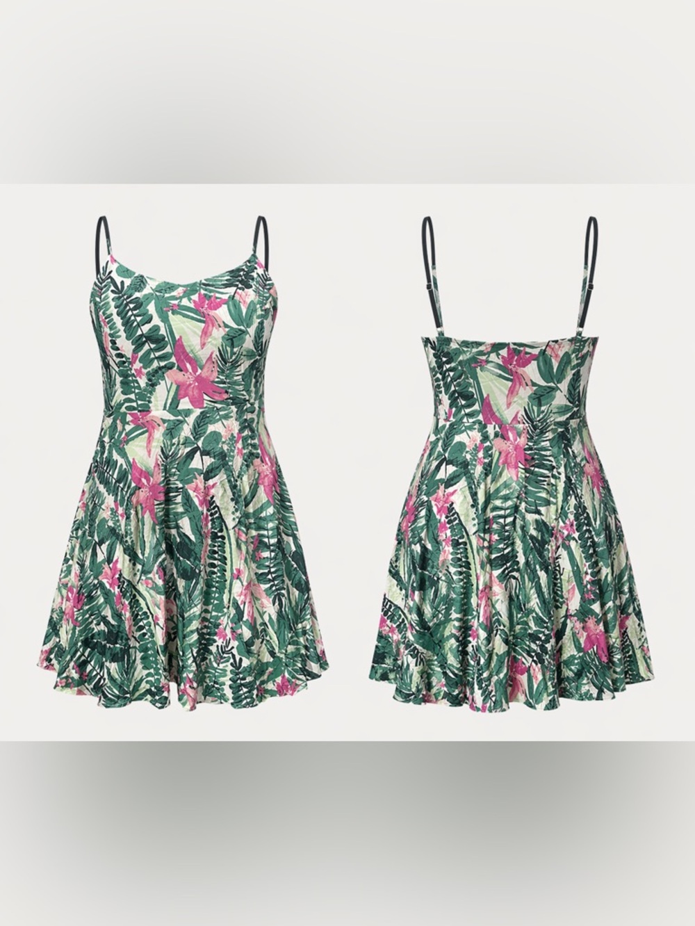 OLD NAVY Women’s Tropical Floral Dress Size L – Fit & Flare